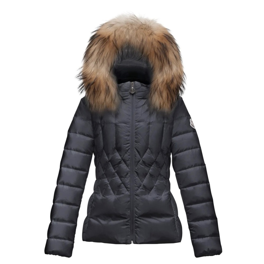 Moncler Adanna Diamond-Quilted Puffer Coat, Navy